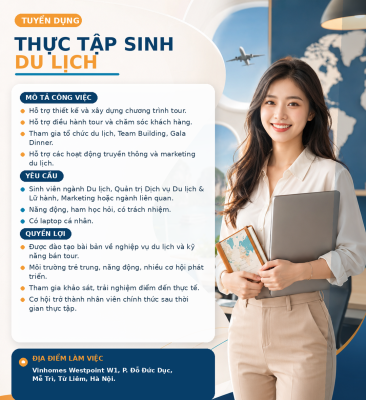 Tuyển Dụng Thực Tập Sinh Du Lịch - ATOZ TOUR