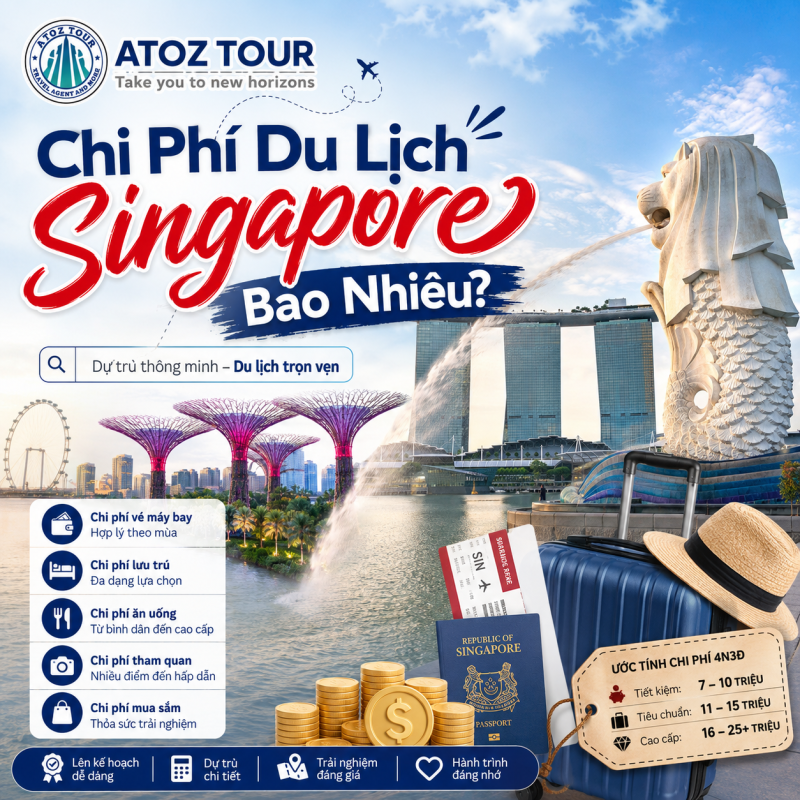 Chi Phí Du Lịch Singapore Bao Nhiêu? - ATOZ TOUR
