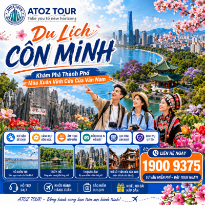 Du Lịch Côn Minh Khám Phá Thành Phố Mùa Xuân Vĩnh Cửu - ATOZ TOUR