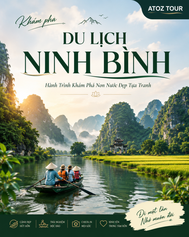 Du Lịch Ninh Bình - Hành Trình Khám Phá Non Nước - ATOZ TOUR