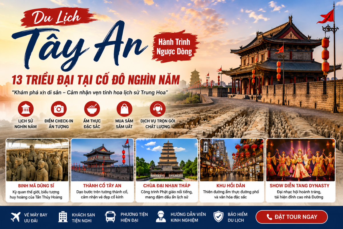 Du Lịch Tây An Hành Trình Ngược Dòng 13 Triều Đại - ATOZ TOUR