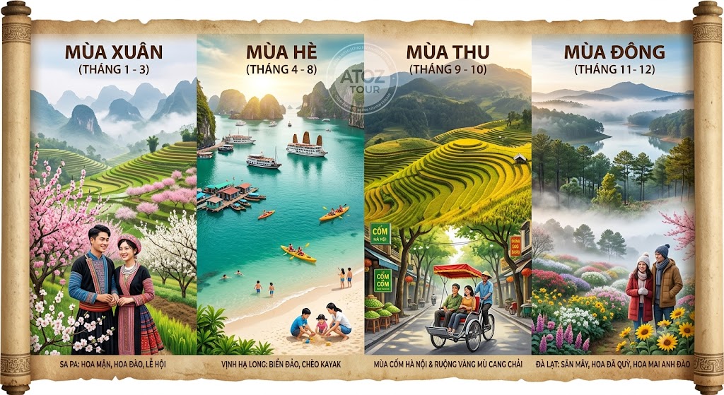 Du Lịch Theo Mùa - Nên Đi Đâu Vào Từng Thời Điểm - ATOZ TOUR