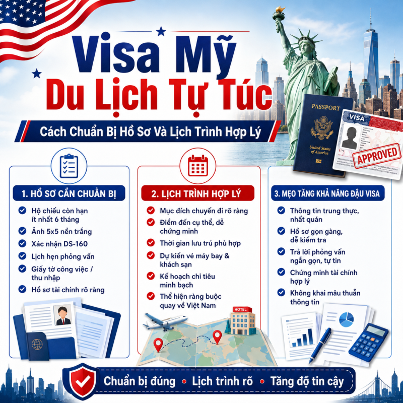 Visa Mỹ Du Lịch Tự Túc - ATOZ TOUR